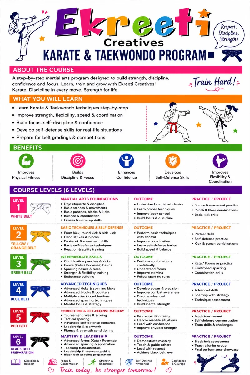 The Karate & taekwondo brochure