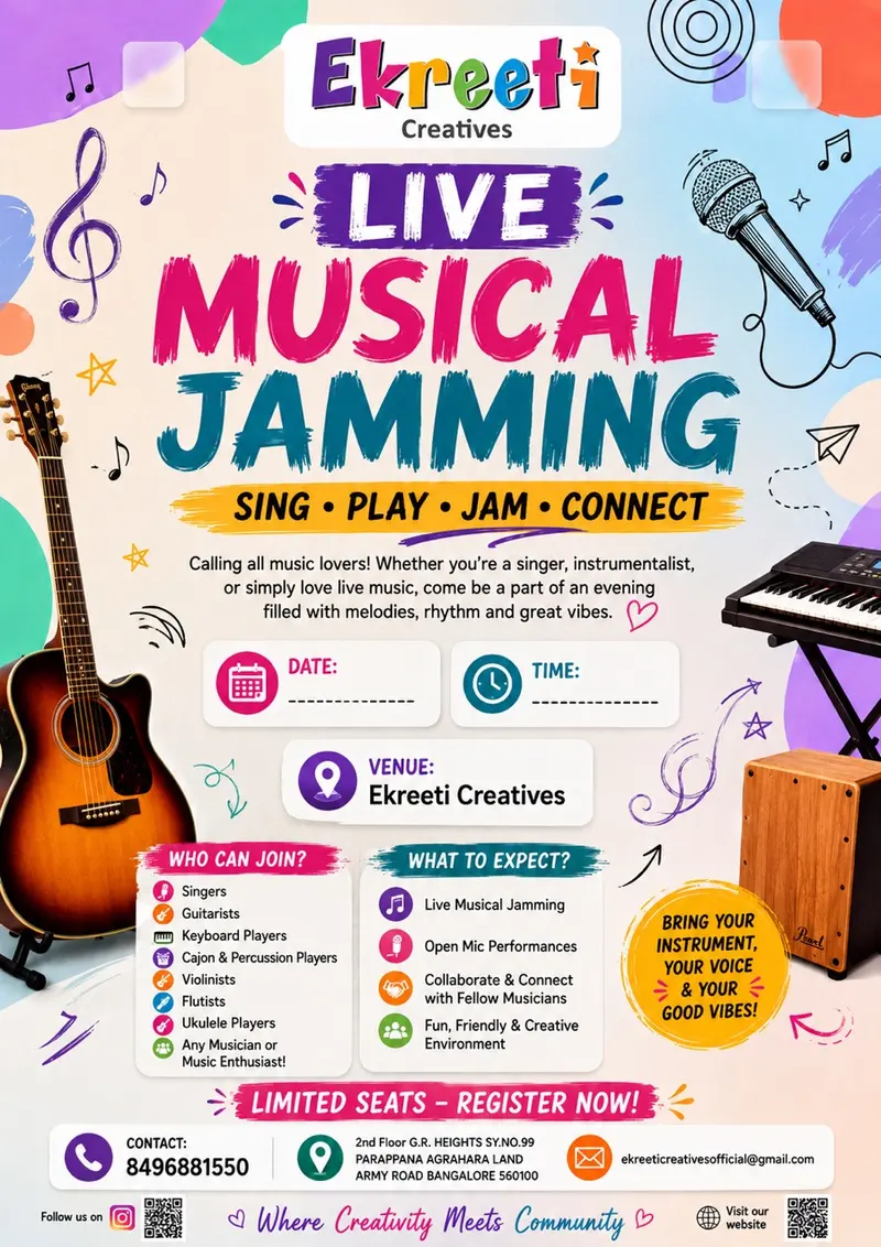 The Open mics & live jamming brochure