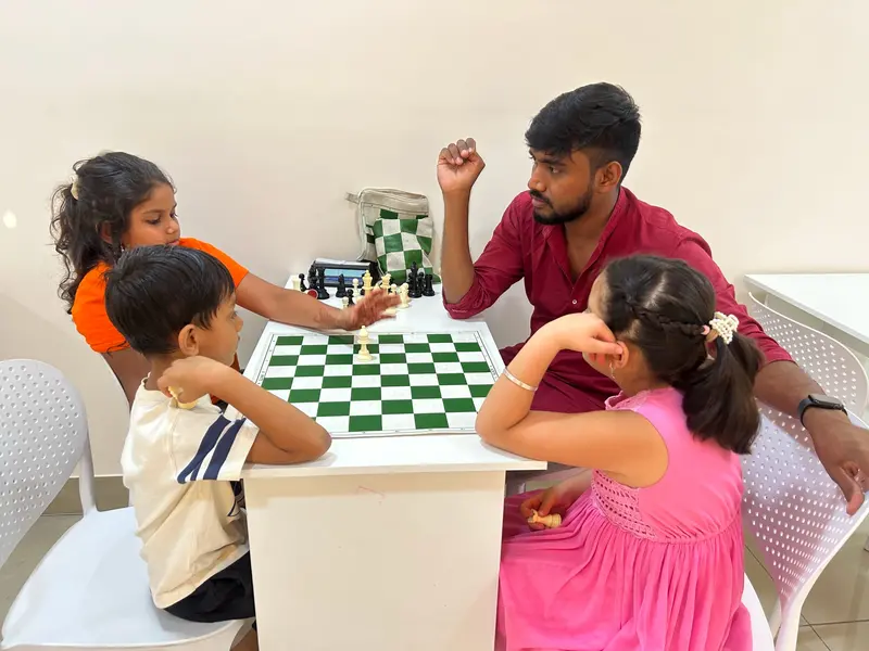 Chess class at Ekreeti Creatives, Bangalore