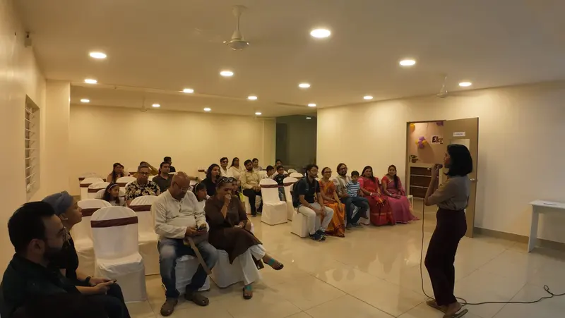 Guests gathered in the event hall